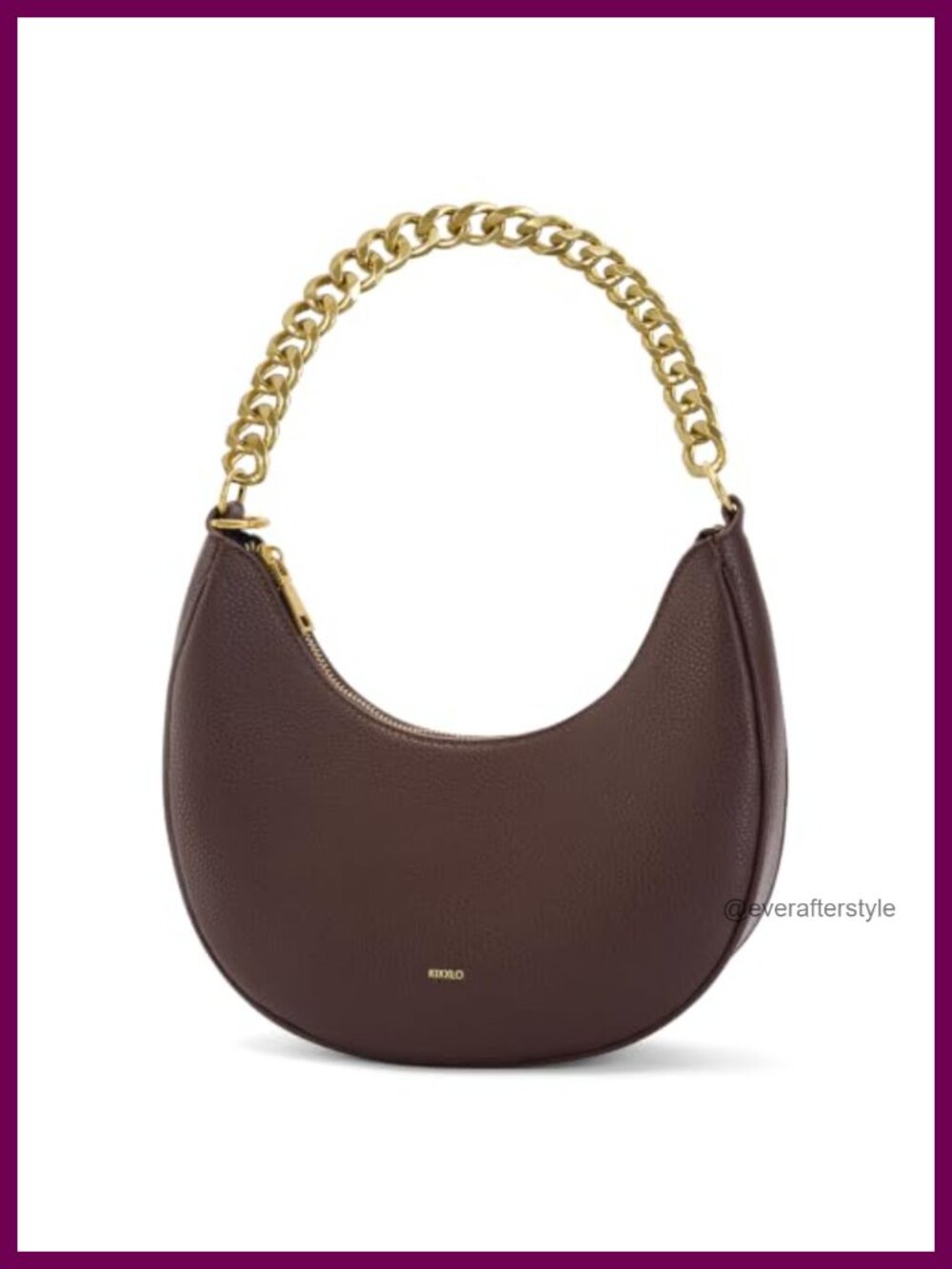 Crescent Shoulder Bag Vegan Leather Women Small Purse Detachable Strap
